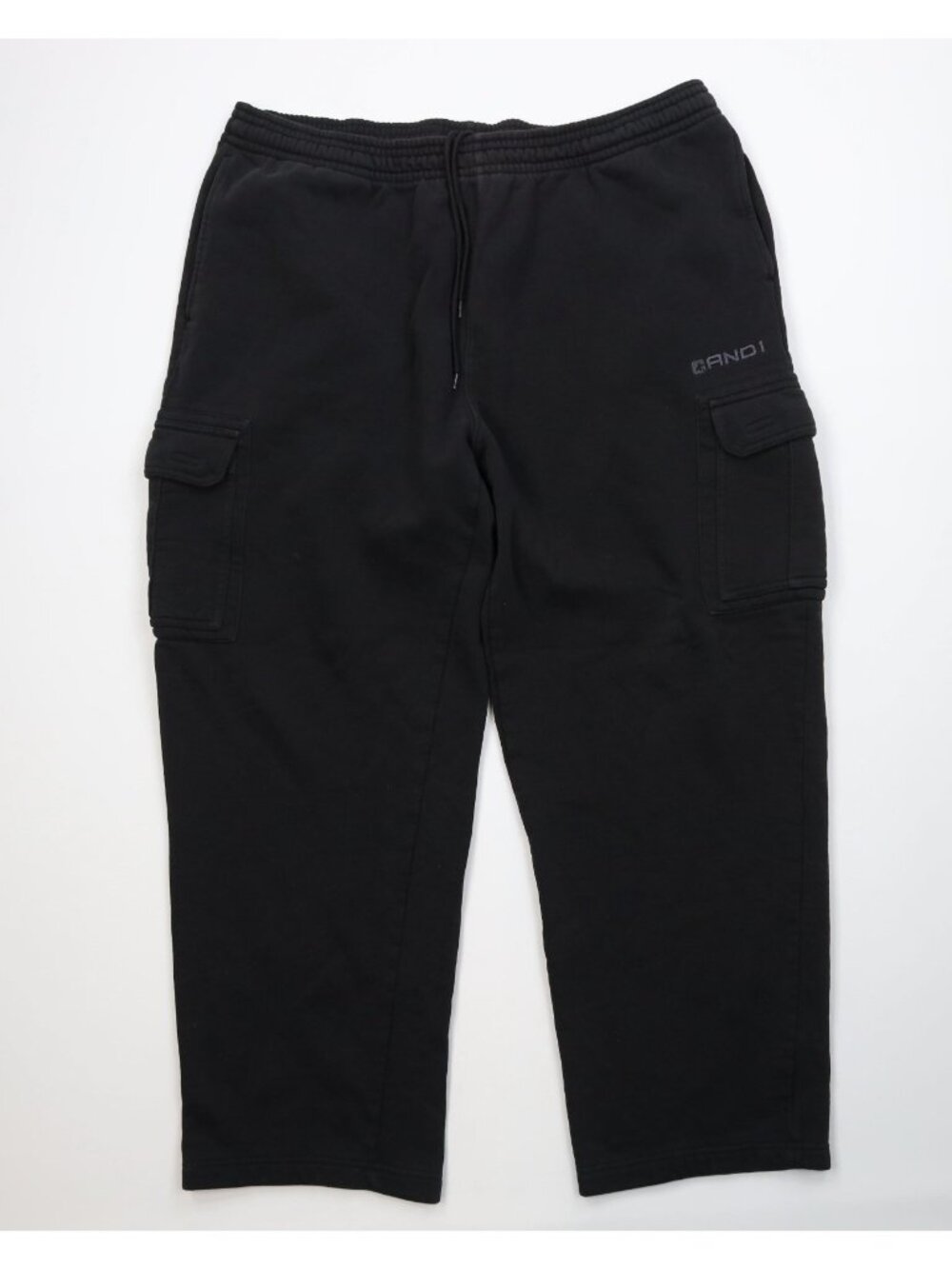 Vintage Y2K And1 And One Basketball Mens 3XL Faded Wide Leg Cargo Sweatpants